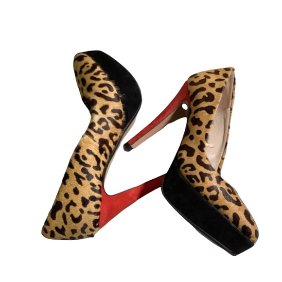 Zara Leopard Print Platform Heels - Picture 5 of 11